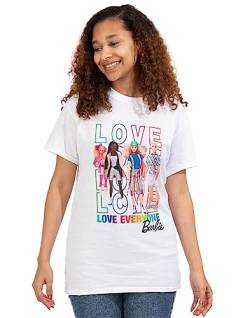 Barbie Doll Womens T Shirt Ladies lieben alle positives Weißes Top von Barbie