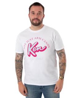 Barbie Herren Weißes Kurzarm-T-Shirt | Ken Not Just Arm Candy Klassisches Farbdesign | Authentisches Movie Merchandise | Komfortables & stilvolles Geschenk für Ihn von Barbie