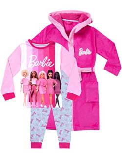 Barbie Mädchen Bademantel Morgenmantel und Schlafanzug Rosa 104 von Barbie
