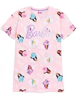Barbie Mädchen Nachthemd Nachthemd | Kinder rosa Puppe Einhorn Kurzarm Pyjama Kleidung Merchandise von Barbie