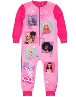 Barbie Mädchen Rosa Onesie | All-in-One-Fleece-Loungewear | Puppenfiguren Klassisches Logo | Kinder-Pyjama-Pyjama-Schlafanzug-Nachtwäsche | Gemütliche Geschenkartikel – 5–6 Jahre von Barbie