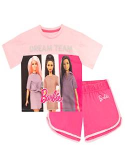 Barbie Schlafanzug | Pyjama Mädchen Kurz | Schlafanzüge für Kinder Multicoloured 128 von Barbie