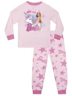Barbie Schlafanzug | Schlafanzug Mädchen | Kinder Pyjama Mädchen | Rosa 122 von Barbie