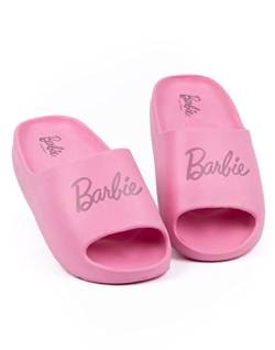 Barbie Slider Damen | Frauen Pink Iconic Doll Logo Sandalen | Beachwear Bademode Sommer Schuhe von Barbie