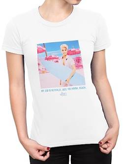 Barbie T-Shirt Damen | T Shirts Damen Sommer | Baumwolle Tshirt Damen | Weiß L von Barbie