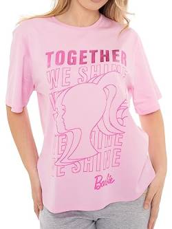 Barbie T-Shirt Damen |T Shirts Frauen Sommer | Baumwolle Hemd Damen | Rosa L von Barbie