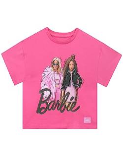 Barbie T-Shirt Mädchen | Rosa Mädchen T-Shirt für Sommer Boxy T-Shirt für Mädchen | Offizielle Handelswaren | Rosa 116 von Barbie