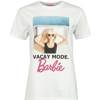 Barbie T-Shirt - Vacay Mode - S bis XXL - für Damen - Größe M - weiß  - Lizenzierter Fanartikel von Barbie