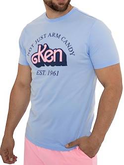Barbie T-Shirt für Männer | Herren Kleidung Ken | Trendiges Herren T-Shirt in Blau mit lustigem Ken-Aufdruck | Rosa S von Barbie