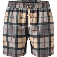 Barbour Herren Badeshorts beige Mikrofaser Kariert von Barbour