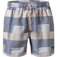 Barbour Herren Badeshorts grau Mikrofaser Kariert von Barbour