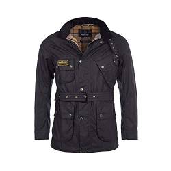 Barbour International Slim International Wax Jacket Black, Schwarz , XL von Barbour