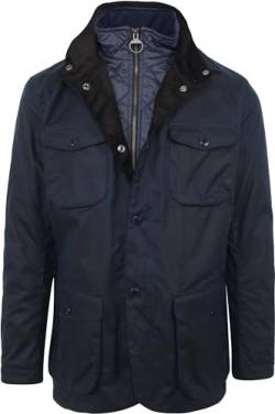 Barbour Ogston Wax-Jacket Wachsjacke Herren dunkelblau - M von Barbour