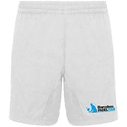 Barcelona Padel Tour - Herren Short mit Taschen - Leichte und atmungsaktive Padel Woven Short mit speziellem Padel Aufdruck - Sportbekleidung Weiß XL von Barcelona Padel Tour