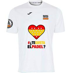 Barcelona Padel Tour - Joma Men's Short Sleeve Crew - Aus atmungsaktivem Micro Mesh Gewebe mit Love Padel Herz und Länderflaggen von Barcelona Padel Tour