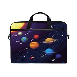 Gigijy Galaxy Planet Laptoptasche, Segeltuch, Aktentasche, 13 in 13,3 in 14 in 15 Zoll für Kinder, Jungen, Mädchen, Damen, Herren von Bardic