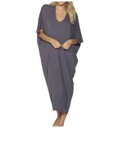 Barefoot Dreams Luxe Milch Jersey Kaftan Für Damen Eine Größe Passt Meistens Graphit von Barefoot Dreams