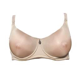 BaronHong Bralette BH für künstliche Brüste Silikonbrust Crossdresser Mastektomie; Nahtlos (nackt, 85B) von BaronHong