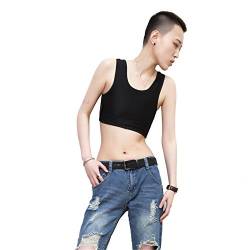 BaronHong Breathable Mesh Brust Binder Kurz Korsett Tank Top für Tomboy Trans Lesben (schwarz, L) von BaronHong