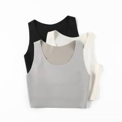 BaronHong Brustbinder für Transgender-Halb-FTM-Binder, Trans-Pullover-BH, nahtlos, elastischer Rücken, bequem (3er-Pack, 2XL) von BaronHong