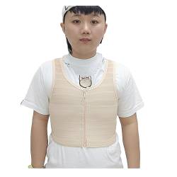 BaronHong Brustbinder mit Reißverschluss, atmungsaktive IceSilk-Shapewear für Tomboy Trans Lesbian (nackt, M) von BaronHong