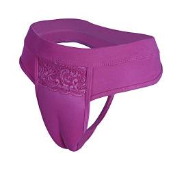 BaronHong - Camel Toe - Versteckter Gaff-Slip für Kurze Hose für Crossdresser Transgender (Pflaume-Tanga, 2XL) von BaronHong