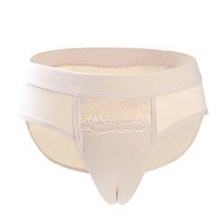 BaronHong Crossdresser Transvestite Männer verstecken Gaff Panty Shaping Brief mit Gesäß Pads (Nude-Silikon, XXL) von BaronHong