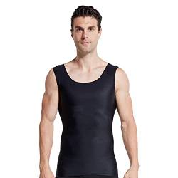 BaronHong Herren Kompressionsshirt Shapewear Abnehmen Body Shaper Weste Unterhemd Gewichtsverlust Tank Top(schwarz,2XL) von BaronHong