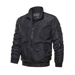 BaronHong MA-1 Militär Fliegerjacke, Air Force Bomber Pilot Jacke (schwarz, 5XL) von BaronHong