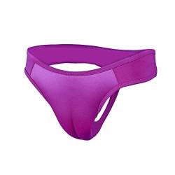 BaronHong Männer versteckt Gaff Panty Shaping Pant Slip Tanga für Crossdresser Transgender Unterwäsche (Plum-Thong, 2XL) von BaronHong