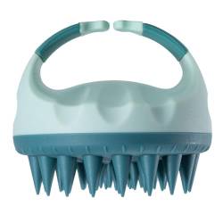BaronHong Shampoo-Bürste, Kopfhautwäscher mit weichen Silikonborsten, Kopfhautmassagegerät für Haarwachstum, Nass- und Trockenhaarbürste (grün (B), M) von BaronHong