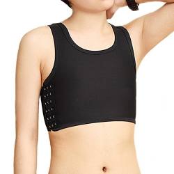 BaronHong Sport BH Brust Binder Atmungsaktives Mesh Korsett Für Tomboy Trans Lesben (schwarz, XXXL) von BaronHong