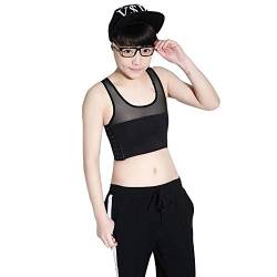 BaronHong Strong Compression 3 Hakenreihen Breathable Chest Binder für Tomboy Trans Lesbian (schwarz, XL) von BaronHong