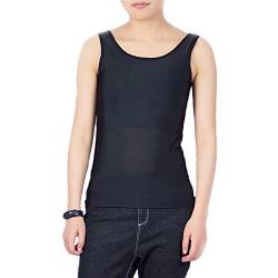 BaronHong Tomboy 4 Reihen Haken Chest Binder Solid Color Weste Sommer Cool Tank Top (schwarz, M) von BaronHong