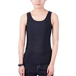 BaronHong Tomboy Chest Binder Solid Color Weste Sommer Cool Tank Top (schwarz, S) von BaronHong