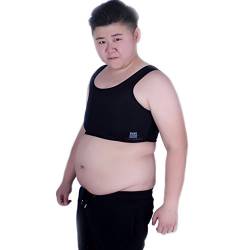 BaronHong Tomboy Trans Lesbian Mesh Brust Binder Korsett Plus Size Short Tank Top (schwarz, M) von BaronHong