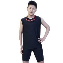 BaronHong Trans Lesbian Tomboy Brust Binder Bademode Set Top + Badehose (schwarz, L) von BaronHong