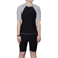 BaronHong Trans Lesbian Tomboy Brustbinder Schnelltrocknendes Set für Badebekleidung + Badehose (schwarz, XL) von BaronHong