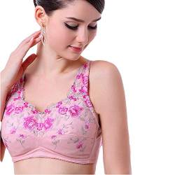 BaronHong Wireless BH für künstliche Brüste Silikonbrust Crossdresser Mastektomie; Durchsichtig Floral (pink, 75C) von BaronHong