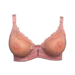 BaronHong Wireless-BH für künstliche Brüste Silikonbrust Crossdresser Mastektomie; Sexy V-Ausschnitt Durchsichtig (pink, 80) von BaronHong
