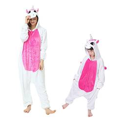 Barrageon Kinder Tiere Kostüme Schlafanzüge Jumpsuit Flanell Cosplay Pyjama Onesie Cartoon Nachtwäsche Overall Hoodie Süß Jungen Mädchen (Rot-120) von Barrageon