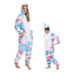 Barrageon Schlafanzüge Erwachsene Tier Kostüme Pyjama Flanell Cosplay Overall Nachtwäsche Onesie Neuheit Tieranzüge Jumpsuit Unisex Warm (Mehrfarbig-L) von Barrageon