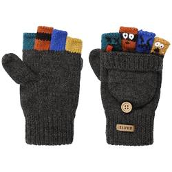 Barts Puppet Kinderhandschuhe Fingerlos Handschuhe Strickhandschuhe (3 HS - anthrazit) von Barts