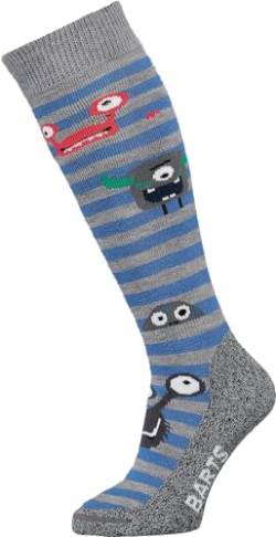 Barts Skisock Monsters Kids Socken, Heather Grey, 23/26 Unisex-Kinder von Barts