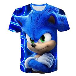 Baruler T Shirt Sonic The Hedgehog Print Casual Tide Marke Herren Kurzarm Top Rundhals Jacke, 6, L von Baruler