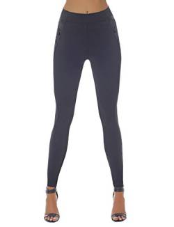 Bas Bleu Damen Leggings Eleganz Hoch Figurformend Lindsey, Schwarz,L von Bas Bleu