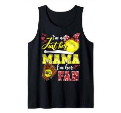 Ich bin nicht nur ihre Mama, ich bin ihr größter Fan Softball-Mama Tank Top von Baseball Softball Mom Gifts & Co