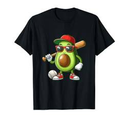 Avocado Sunglasses Playing Baseball Funny Fruit Sport Player T-Shirt von Baseball Vacations Costume