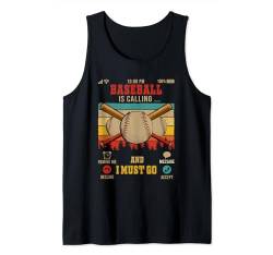 Vintage Retro Baseball Is Calling Funny Joke Player Lover Tank Top von Baseball Vacations Costume