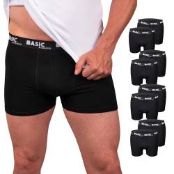 Basic Treasure 8 Paar Unterhosen Männer, Baumwolle Boxershorts Herren, Weiche Unterwäsche, Perfekte Passform (DE/NL/SE/PL, Alphanumerisch, XL, Regular, Regular, 8 Paar, Schwarz) von Basic Treasure